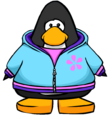 The Blue Daisy Hoodie on a player card.