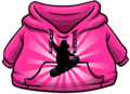 Pink Hoodie with a snowboarder