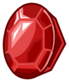 Round Ruby pin