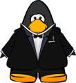 The Tux Redux on a player card.