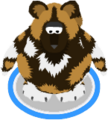 The African Painted Dog Costume in-game.