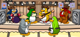 The penguin band appearing in Card Jitsu.