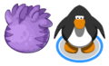 The Purple T-rex Puffle Egg in-game.