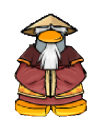 The Sensei again in his fire coat.