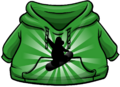 Green Hoodie with a snowboarder