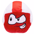 The Red Puffle with the Blast Off Cap.
