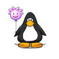 The Pink Puffle Balloon on a player card.