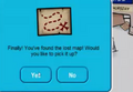 The Map on the Snow Forts, and the message you got when you clicked it.