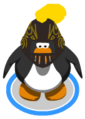 The Knightly Helmet in-game.