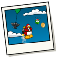 A player playing jetpack adventure with their Green Puffle.