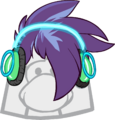 The Holo Headphones Penguin at Work