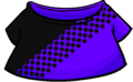 Purple T-shirt with black dots