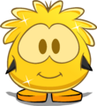 The Gold Puffle Costume on a player card.