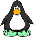 The Green Bunny Slippers on a player card.