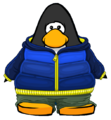 The Blue Fade Hoodie on a player card.
