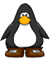 The Brown Pirate Boots on a player card.