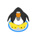 The Gold Puffle Slippers in-game.