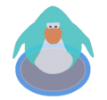 An Aqua Ghost Penguin sprite.