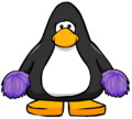 The Purple Pompoms on a player card.