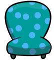 Aqua Polka Dots Chair