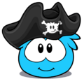 The Pirate Hat seen on a puffle card.