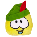 The Yellow Puffle with the Sherwood Hat.