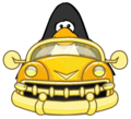 The Golden Bumper Car on a player card.