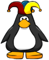 The Village Jester Hat on a player card.