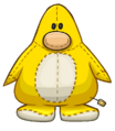 The Yellow Penguin Stuffie on a player card.