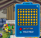 Me and Polo Field playing Find Four during the 8th Anniversary Party