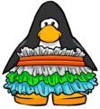 The Snow Cone Ruffle Dress on a player card.