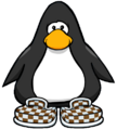The Brown Checkered Shoes on a player card.
