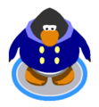 The Blue Duffle Coat in-game.