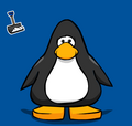 The Blue Snow Shovel pin on a player card.