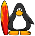 What the board looks like on a penguin's player card.