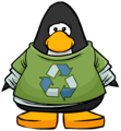 The Green Recycle Shirt on a player card.