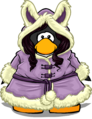 The Cozy Winter Coat on a player card.