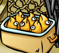 Many yellow fish, which are usually considered to be "Fluffy the Fish."