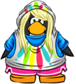 The Color Splash Hoodie on a player card.