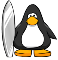 The Silver Surfboard on a player card.
