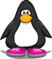 The Hot Pink Sneakers on a player card.