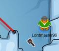 The pin's location.