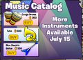 The Music Catalog during the Music Jam 2010, before the arrive of new instruments.