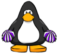 The Indigo Pompoms on a player card.