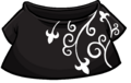 Black T-shirt with growing flowers