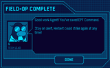 The message you recieve after defeating Herbert.