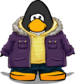 The Purple Parka on a player card.