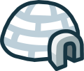 An igloo seen on the map.