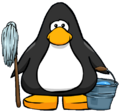 The Mop and Bucket on a player card.