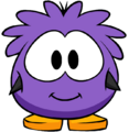 The Purple Puffle Costume on a player card.